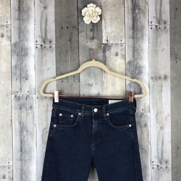 Rag & Bone Indigo Embroidery 10” Crop Flare Sz 25 - Picture 5 of 8